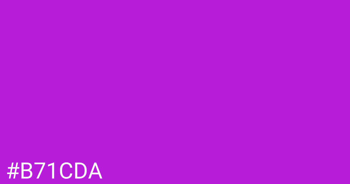 Hex color #b71cda graphic
