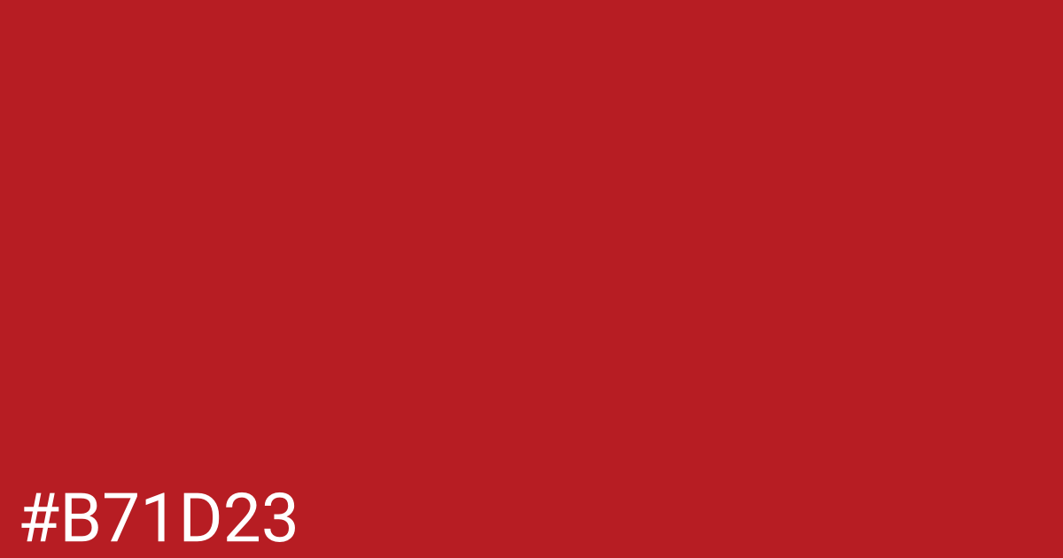 Hex color #b71d23 graphic