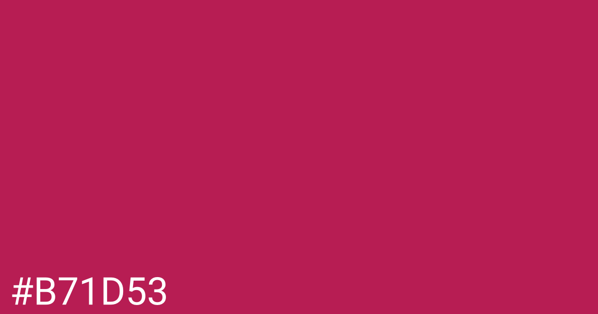 Hex color #b71d53 graphic