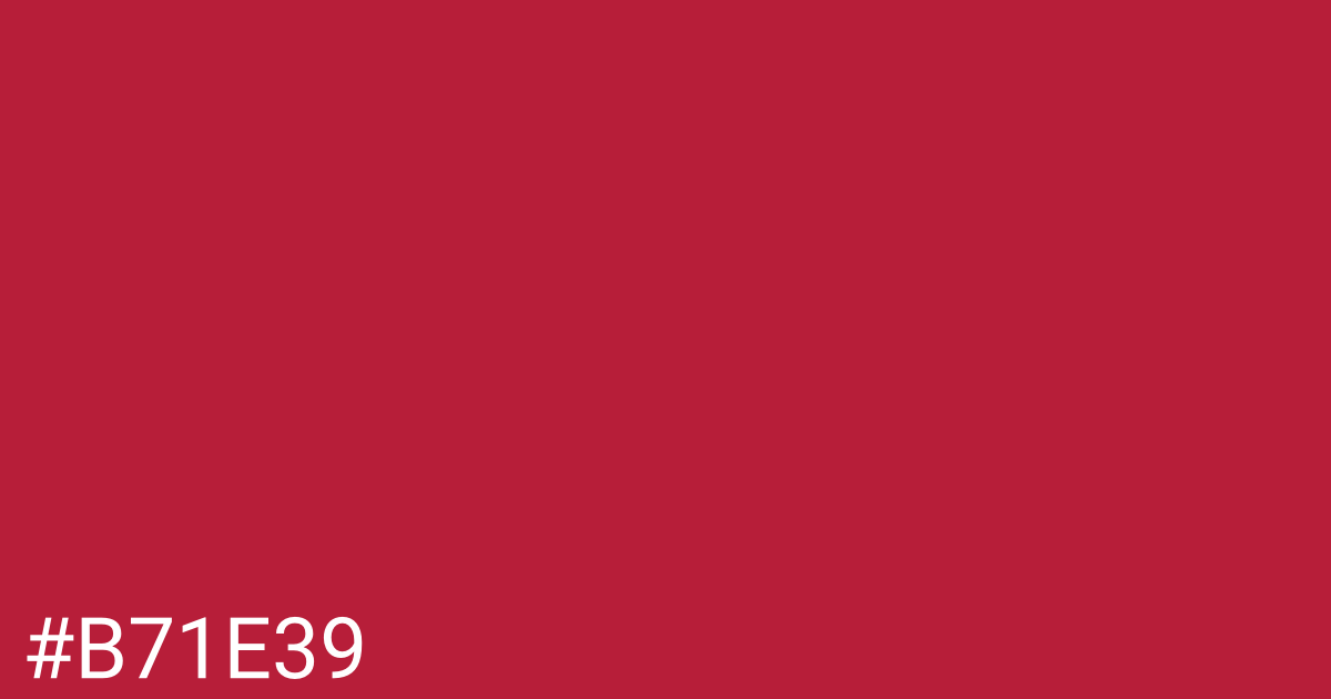 Hex color #b71e39 graphic