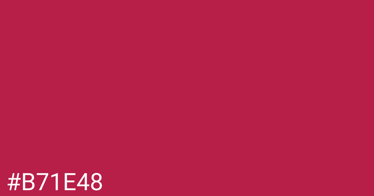 Hex color #b71e48 graphic