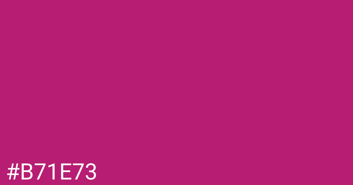 Hex color #b71e73 graphic