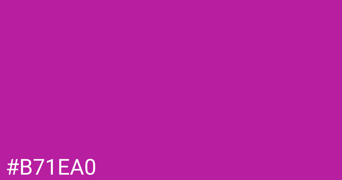 Hex color #b71ea0 graphic