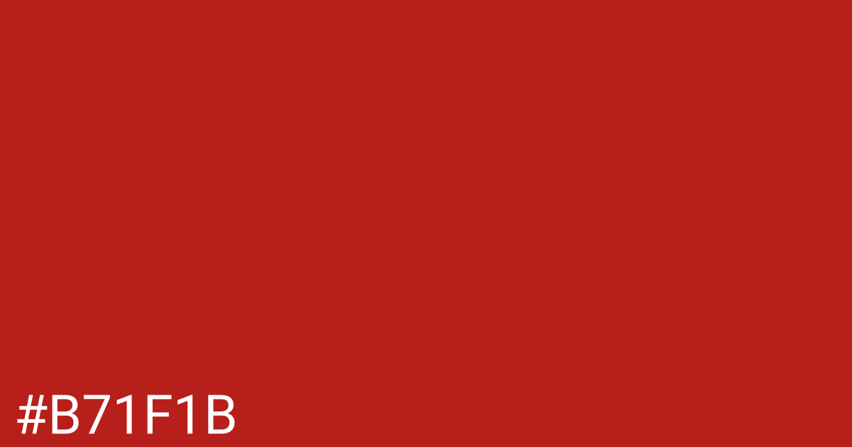 Hex color #b71f1b graphic