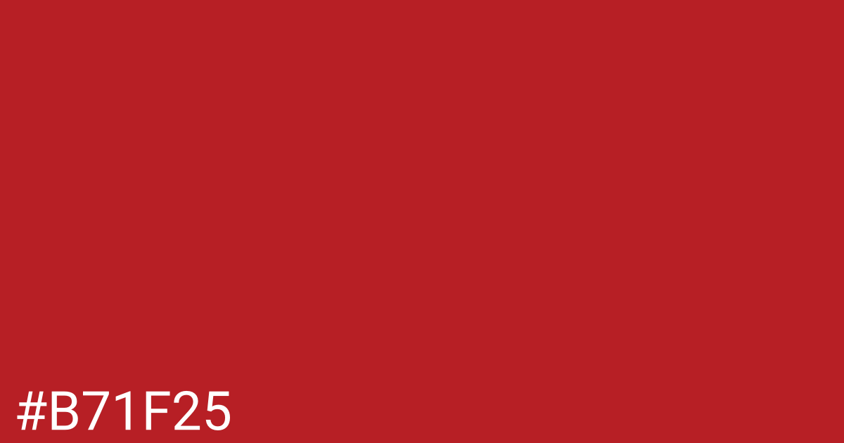Hex color #b71f25 graphic