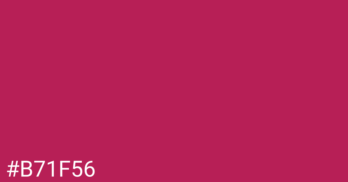 Hex color #b71f56 graphic
