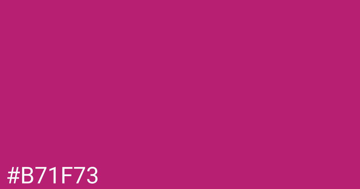 Hex color #b71f73 graphic