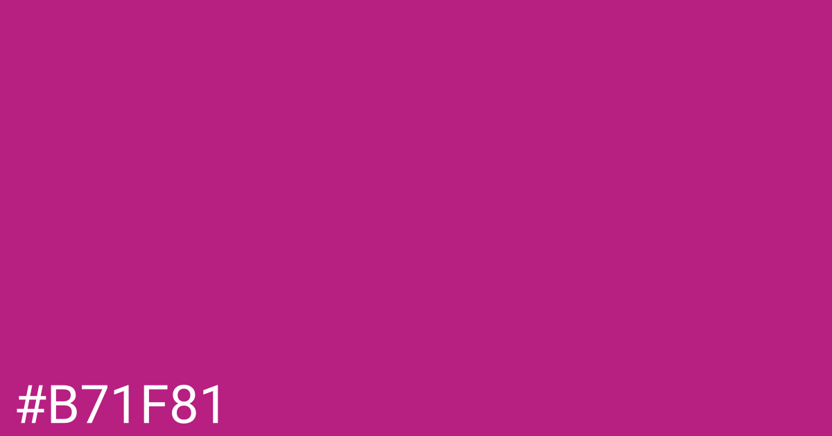 Hex color #b71f81 graphic