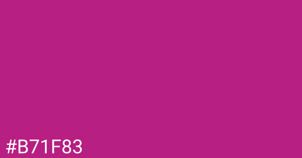 Hex color #b71f83 graphic