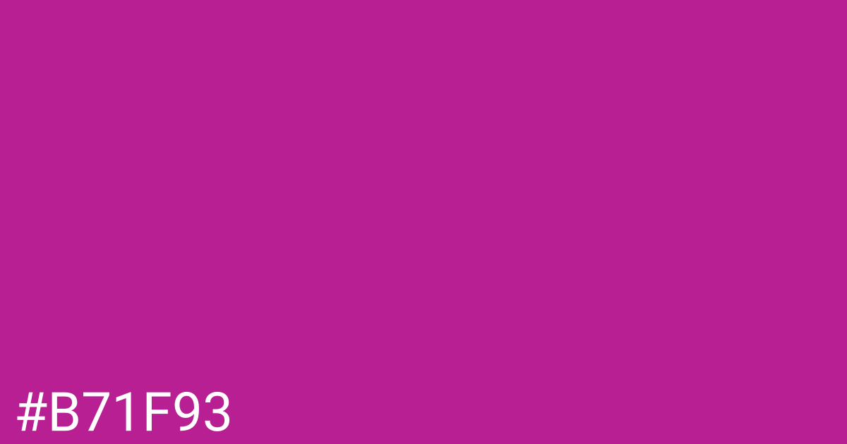 Hex color #b71f93 graphic