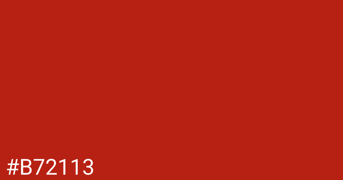 Hex color #b72113 graphic