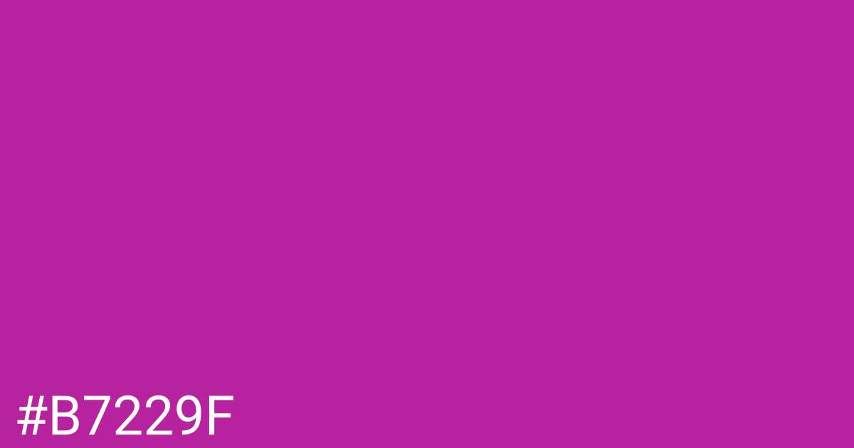 Hex color #b7229f graphic