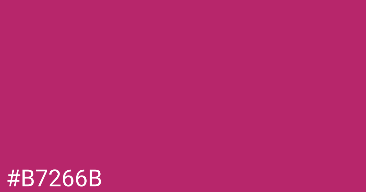 Hex color #b7266b graphic