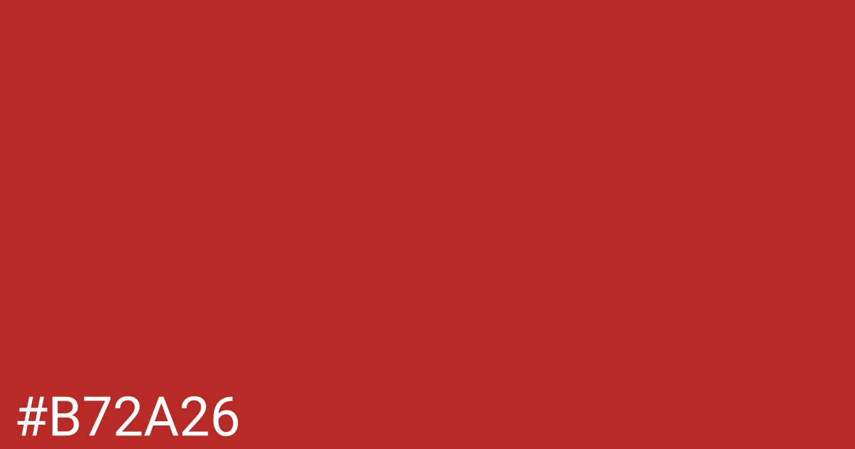 Hex color #b72a26 graphic