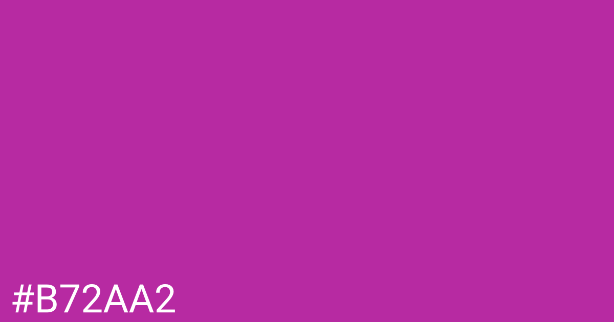 Hex color #b72aa2 graphic