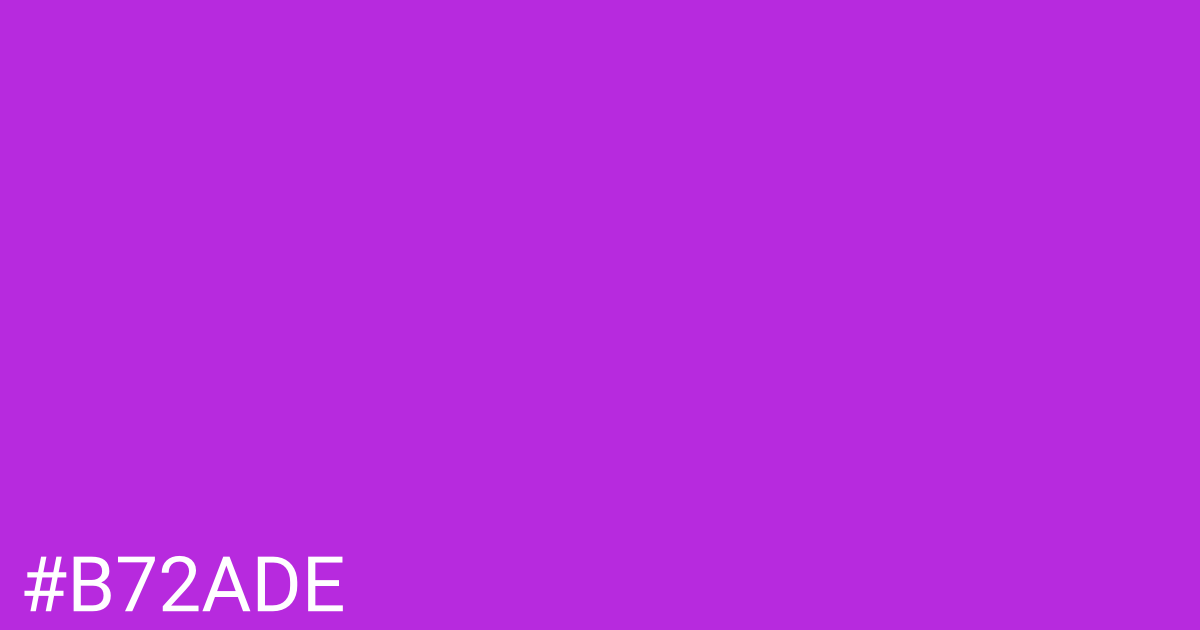 Hex color #b72ade graphic