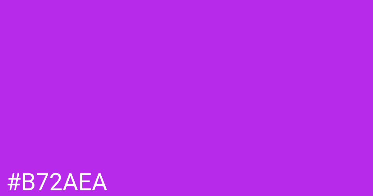 Hex color #b72aea graphic