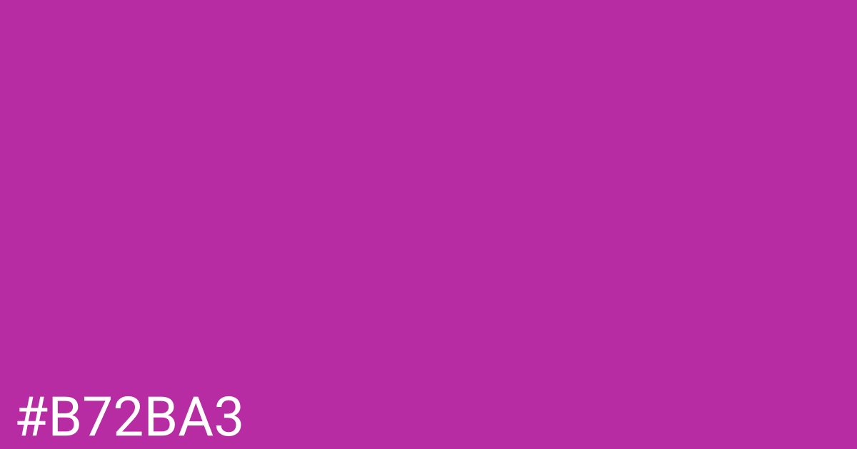 Hex color #b72ba3 graphic