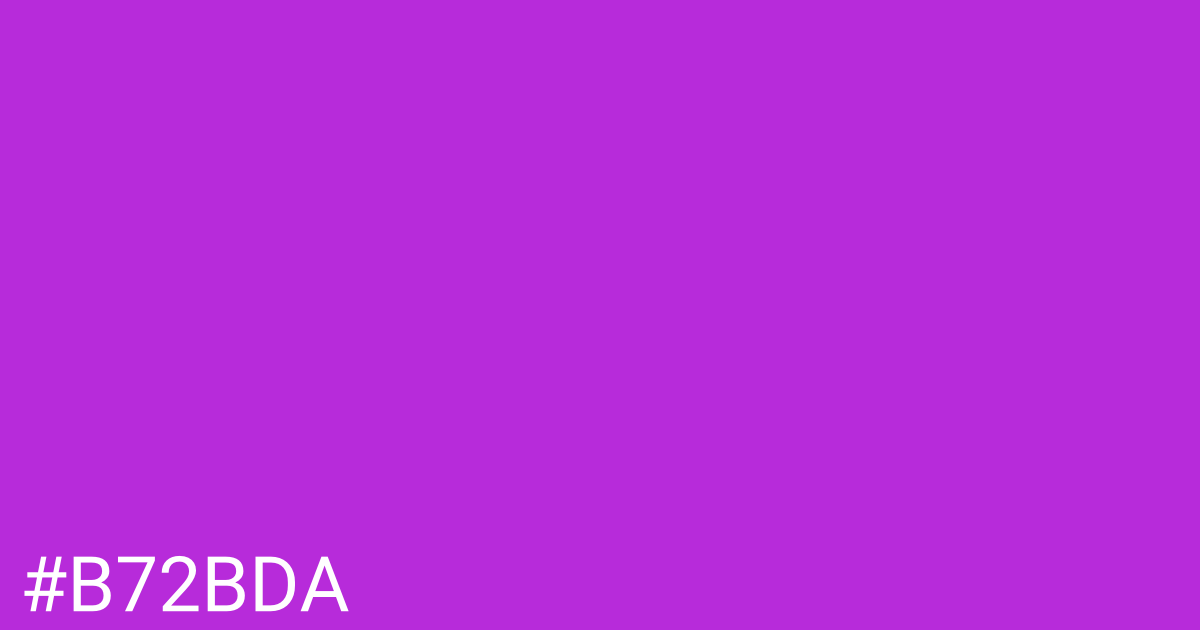 Hex color #b72bda graphic