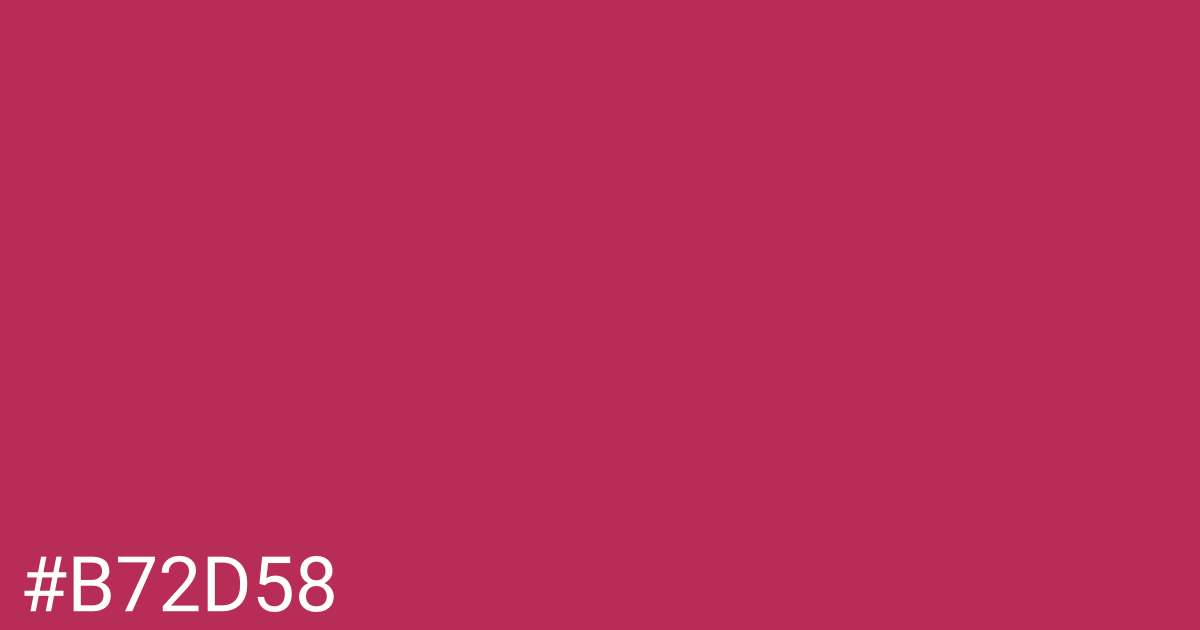 Hex color #b72d58 graphic