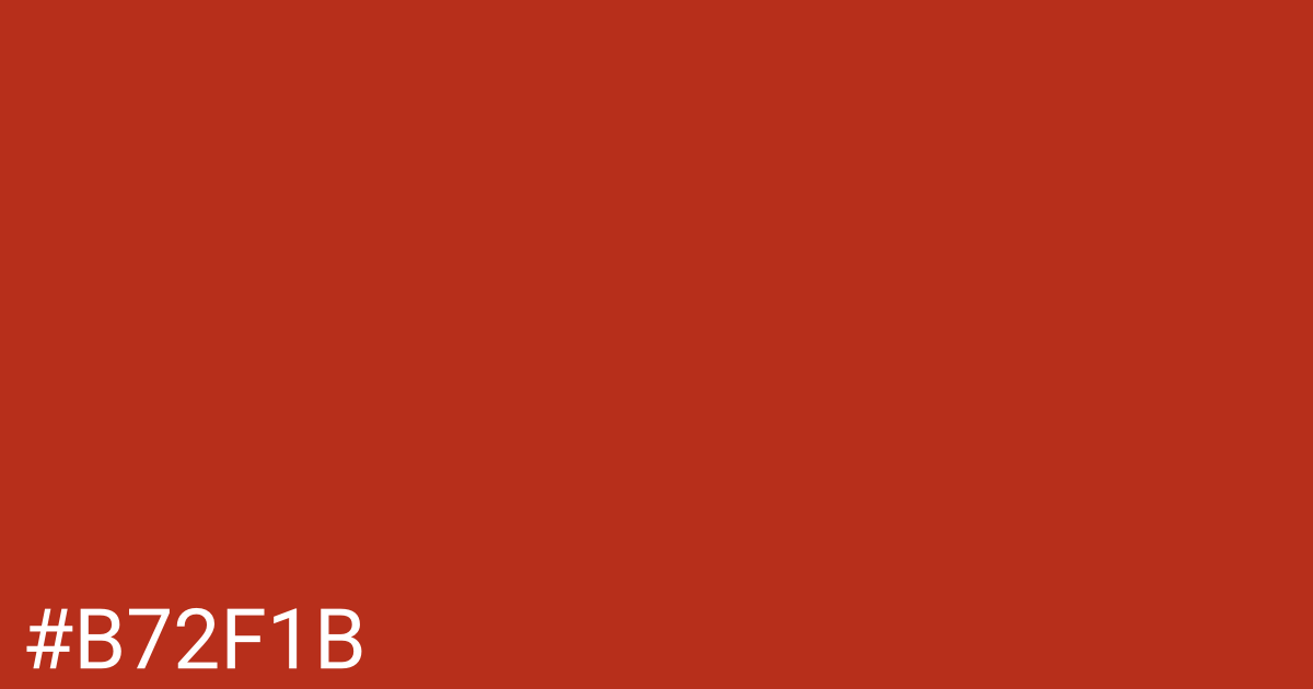 Hex color #b72f1b graphic