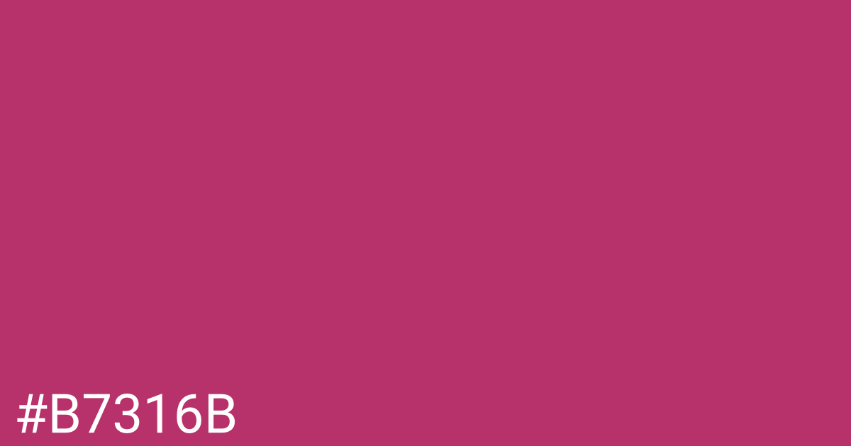 Hex color #b7316b graphic