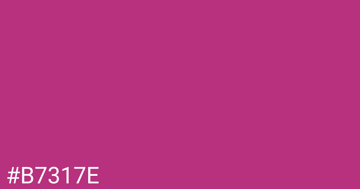 Hex color #b7317e graphic