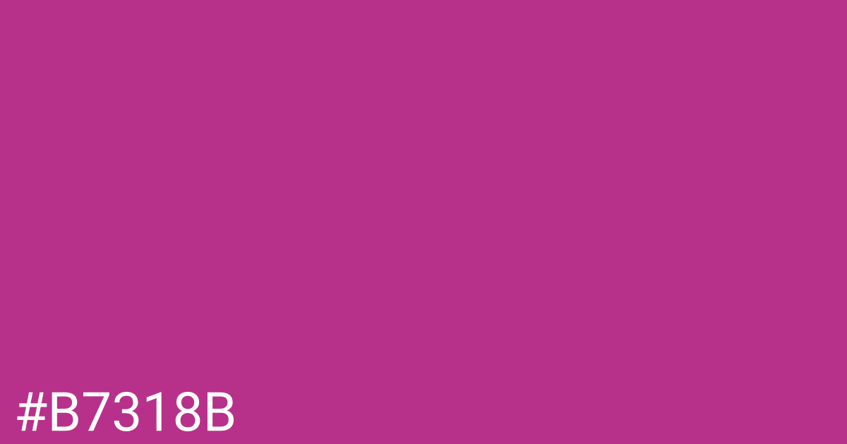 Hex color #b7318b graphic