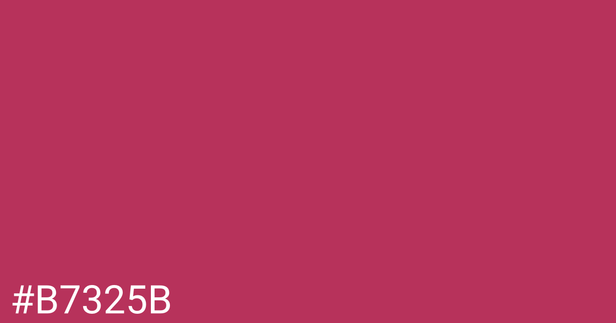 Hex color #b7325b graphic