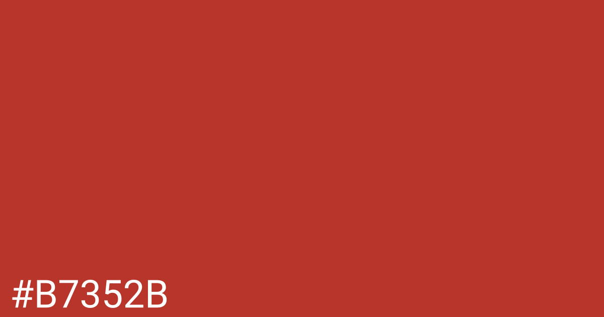 Hex color #b7352b graphic