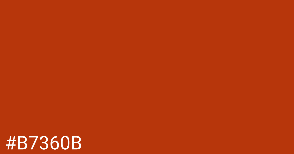 Hex color #b7360b graphic