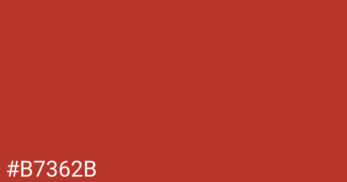 Hex color #b7362b graphic