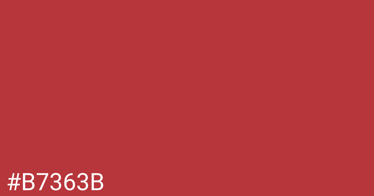 Hex color #b7363b graphic