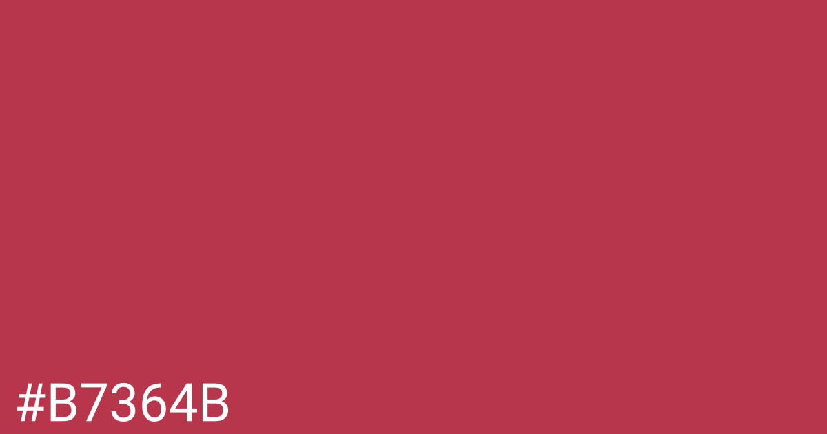 Hex color #b7364b graphic