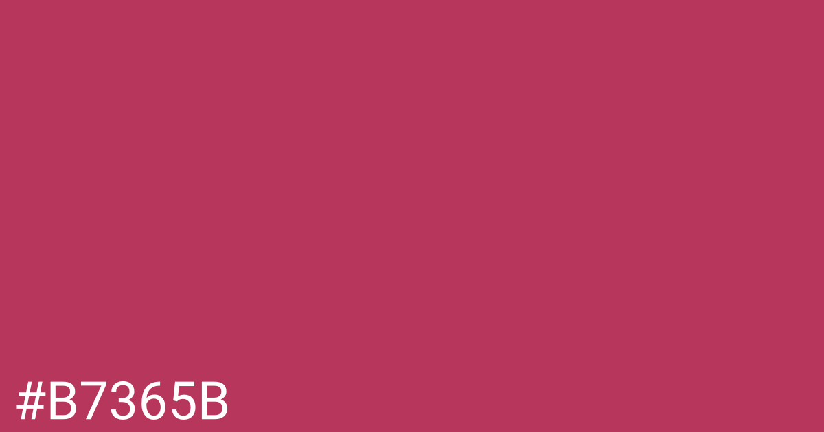 Hex color #b7365b graphic