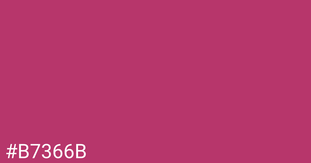 Hex color #b7366b graphic