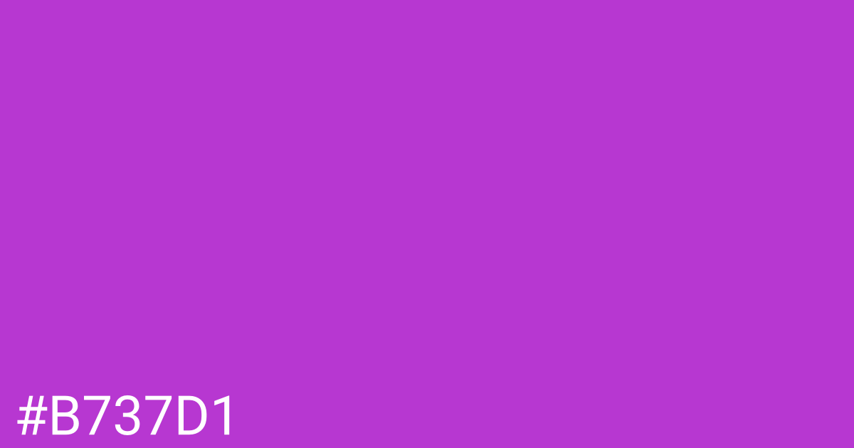 Hex color #b737d1 graphic