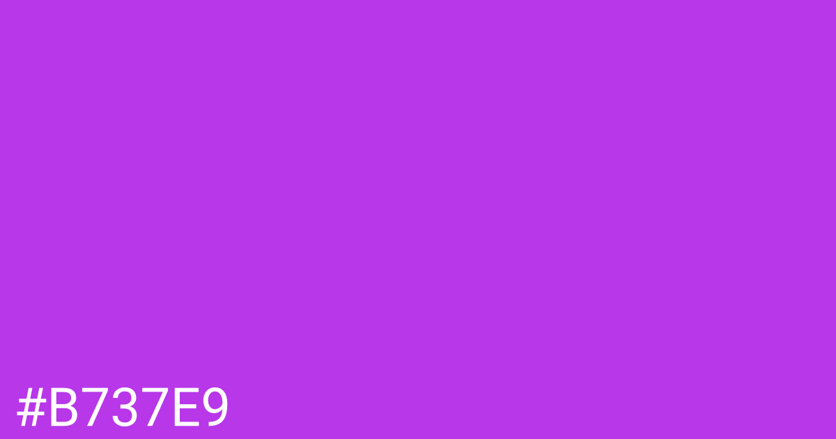 Hex color #b737e9 graphic