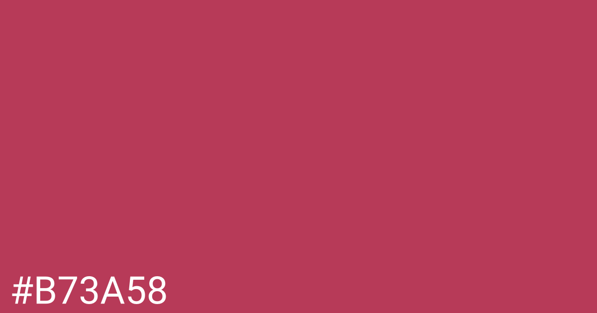 Hex color #b73a58 graphic