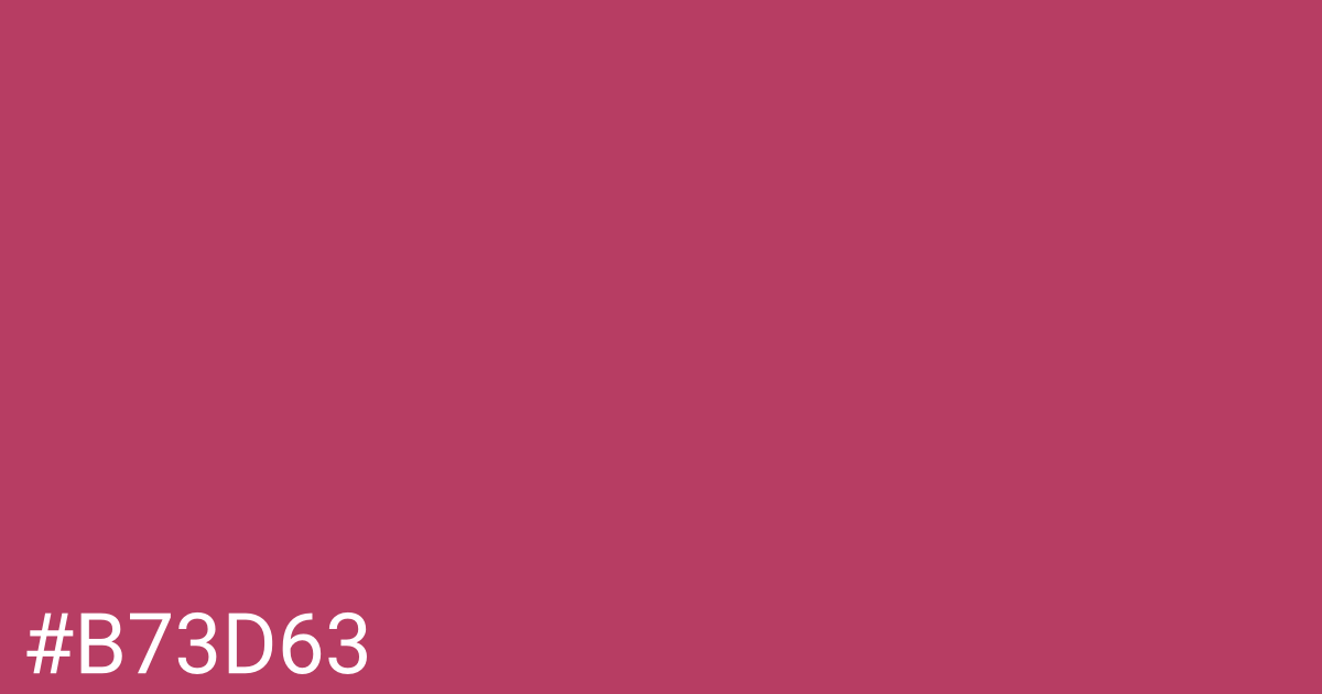 Hex color #b73d63 graphic