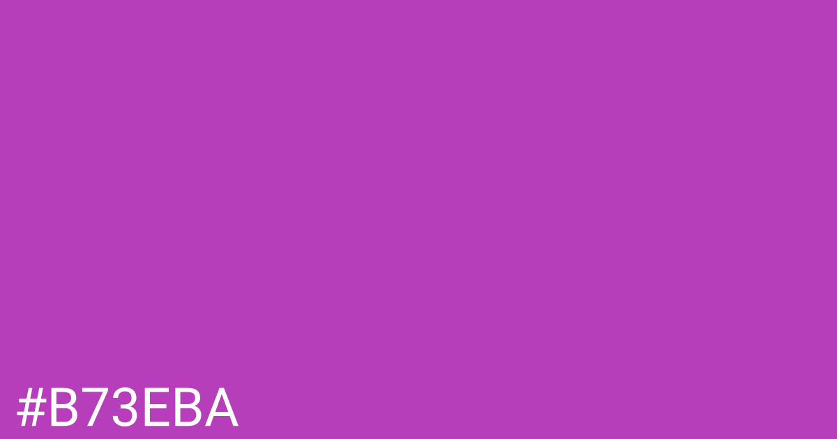 Hex color #b73eba graphic