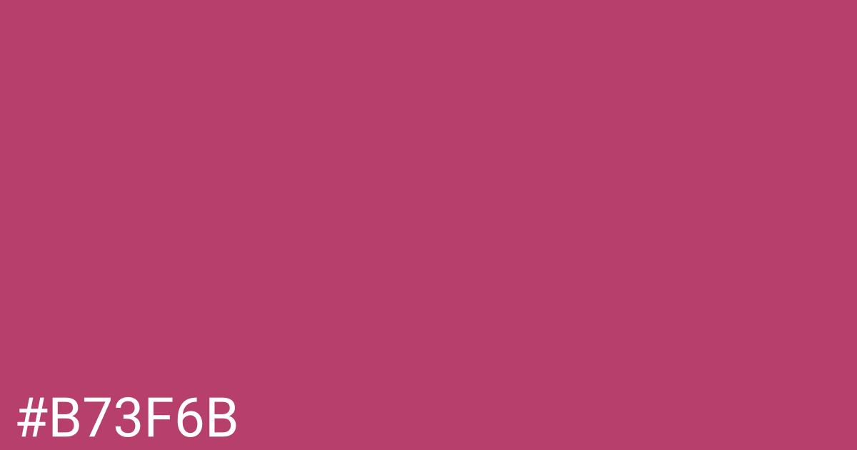 Hex color #b73f6b graphic