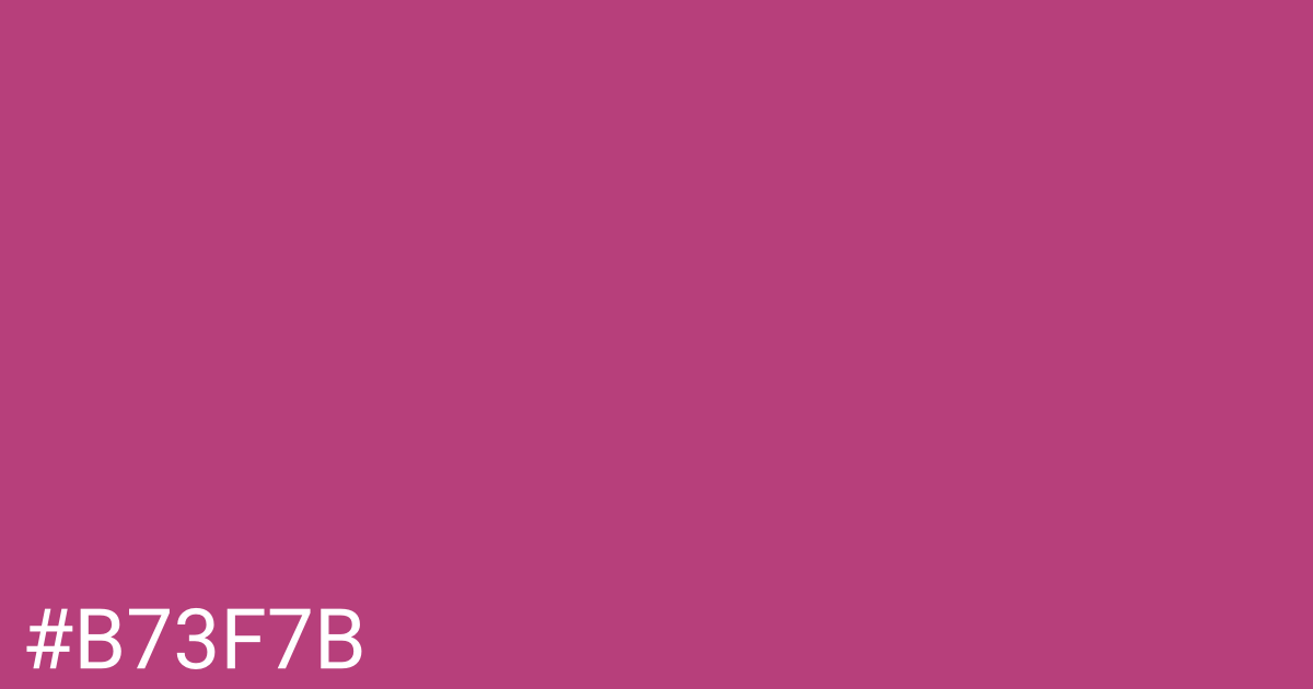 Hex color #b73f7b graphic