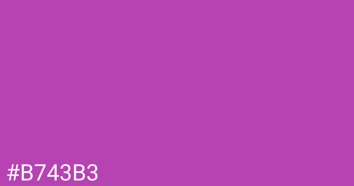 Hex color #b743b3 graphic