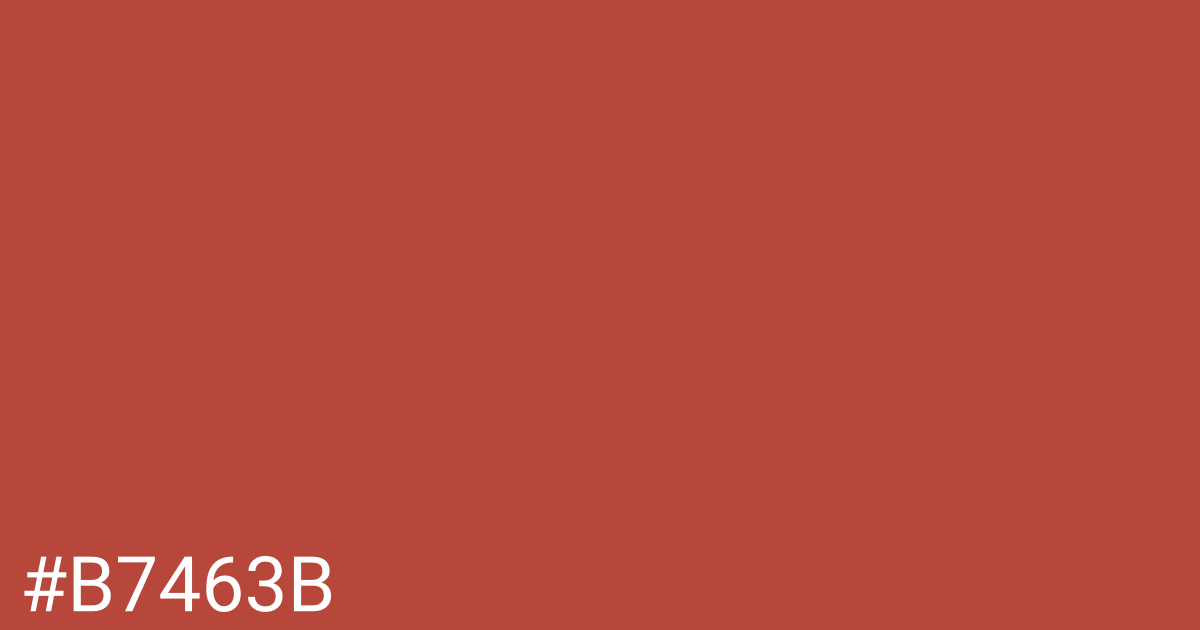 Hex color #b7463b graphic