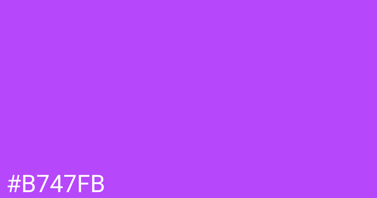 Hex color #b747fb graphic