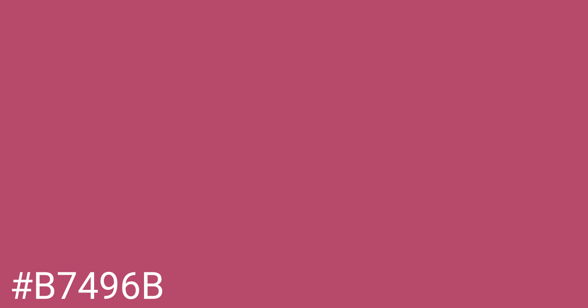 Hex color #b7496b graphic