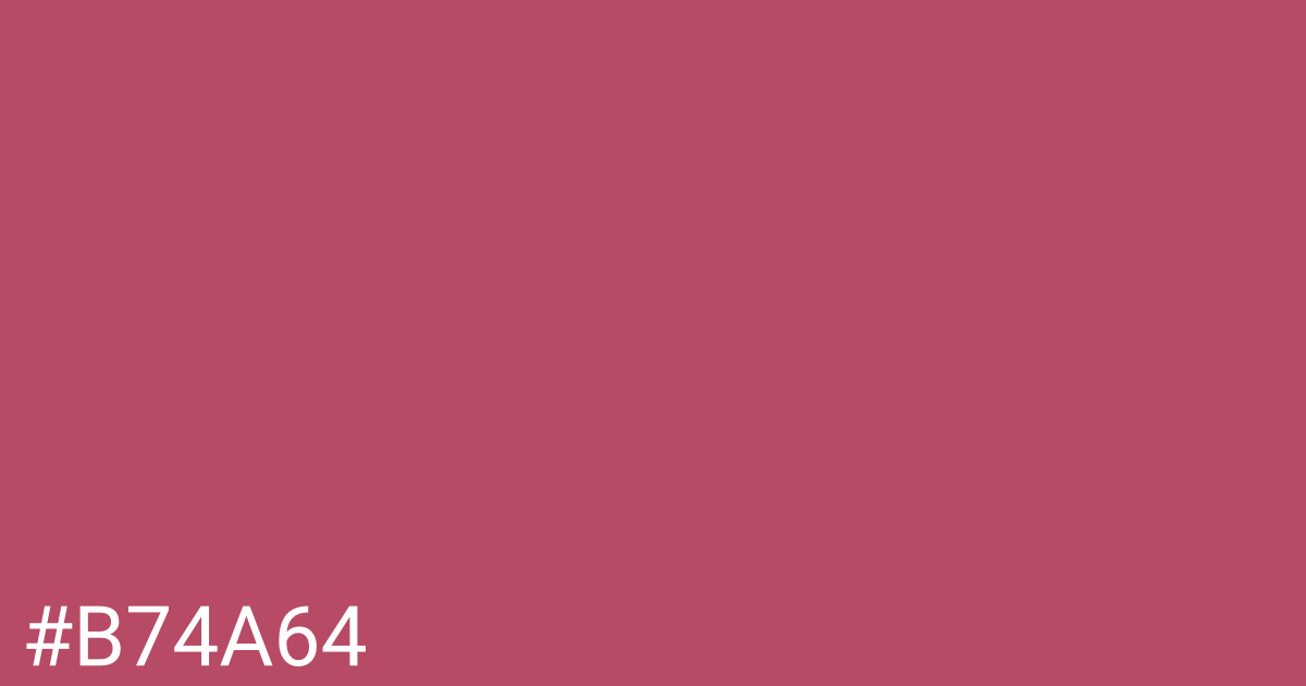 Hex color #b74a64 graphic