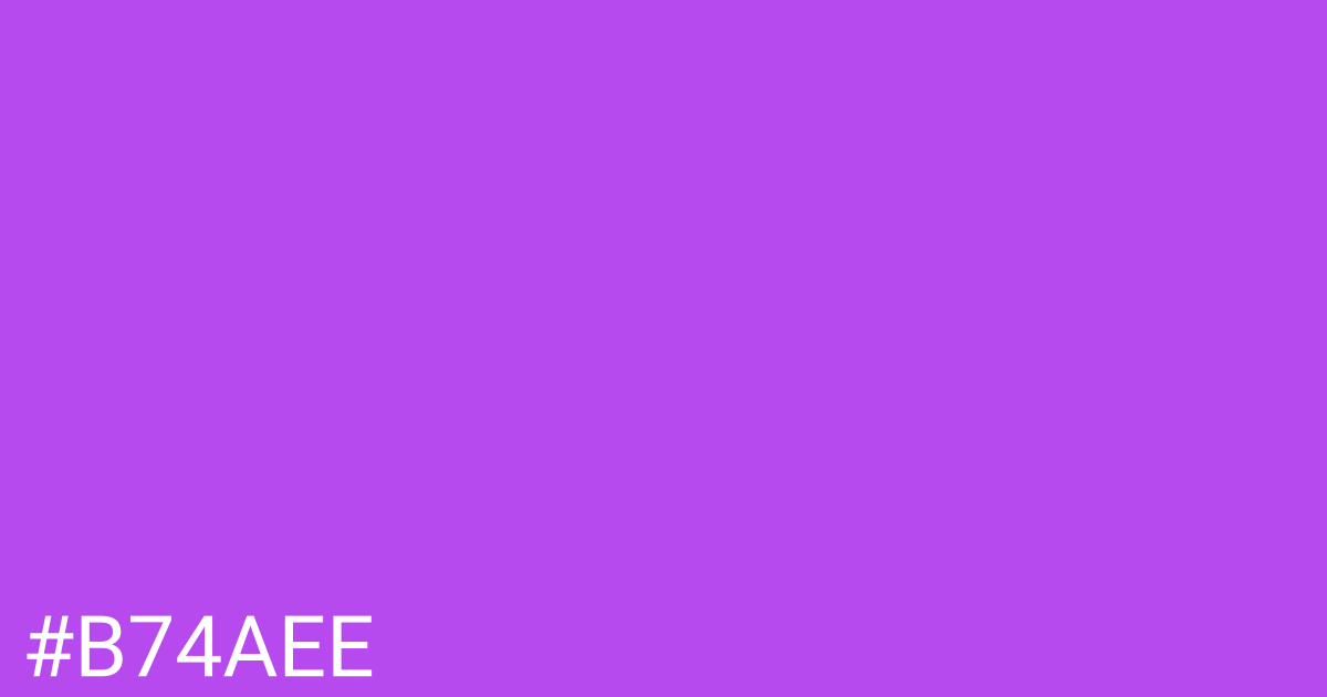 Hex color #b74aee graphic