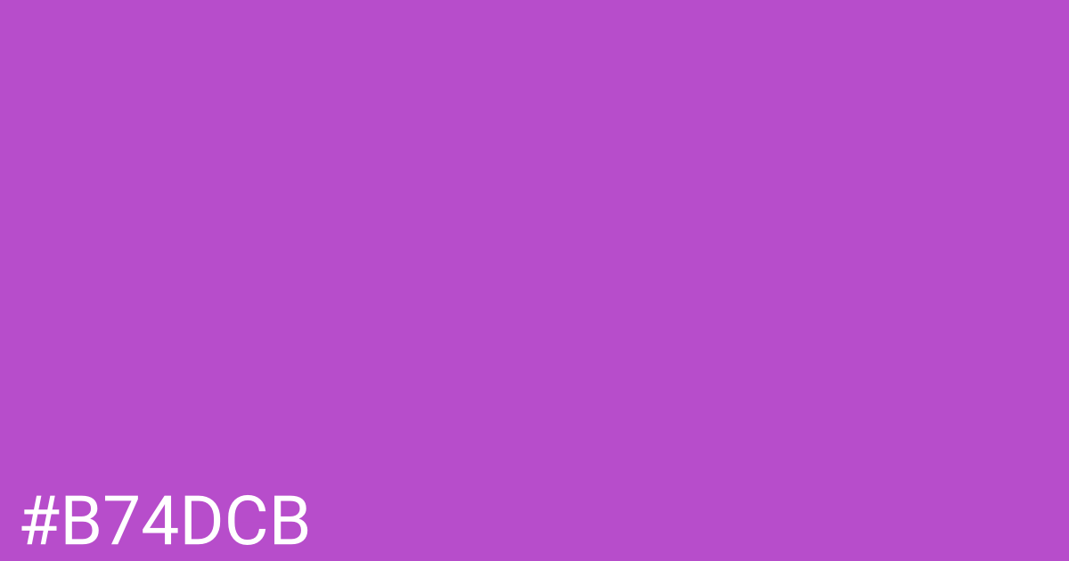 Hex color #b74dcb graphic